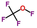 Chemical Structure of CF3OF gas