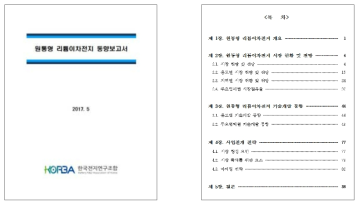 원통형 리튬이차전지 동향보고서 표지 및 목차