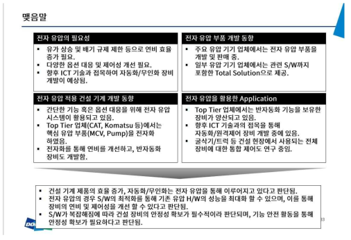 국내외 전자유압부품 기술개발 동향 소개 자료