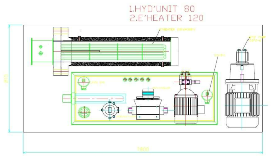 고온 성능 시험을 위한 전기식 라인 히터 설계 도면