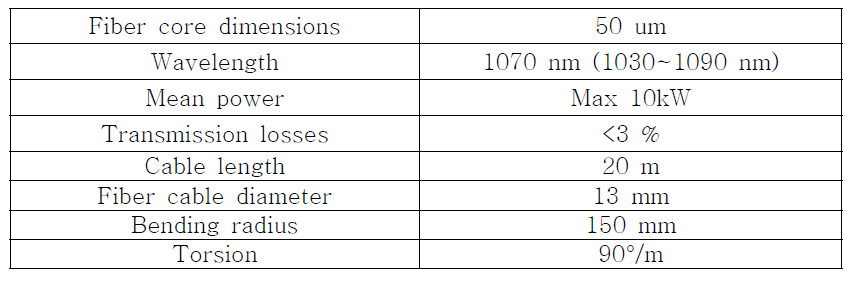 파이버 옵틱 케이블 사양
