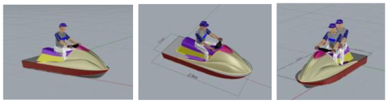 개발 대상 1인승 수상오토바이 개념 3D 개념 설계