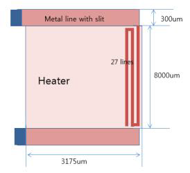 Heater의 좌측 block의 design