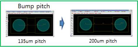Bump pitch 변경