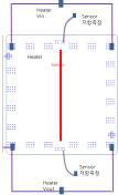 Heater chip의 전기적 평가 개념도