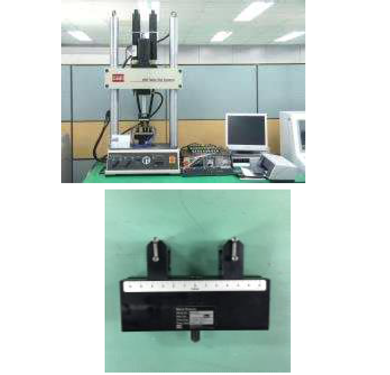 Bending 시험장비(MTS 858) 및 시험용 지그