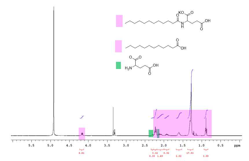 아미노산 지질계 시료 CTK30의 1H NMR 스펙트럼