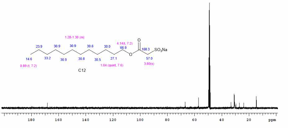 시료 SL의 13C NMR 스펙트럼