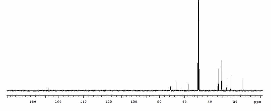 시료 LSA(B)의 13C NMR 스펙트럼