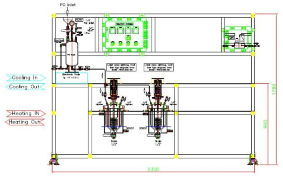 Polyether polyol 5L scale-up 설비 도면