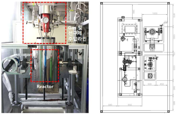 Amination reactor Scale-Up(5,000mL) 장비 사진 및 도면사진