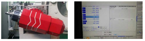 주축(로터리 테이블 : Rotary table) 분해능 측정 : 0.0005 = 5/10,000 deg