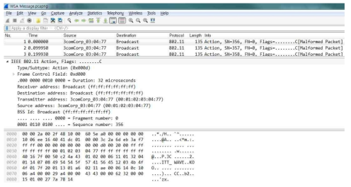 Wireshark를 이용한 WAVE Packet 캡처