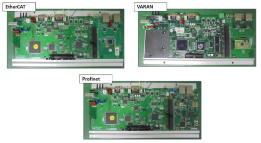 각 통신방식의 통신보드를 결합한 제어보드