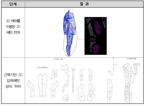 3D 누드패턴 개발 프로세스 및 개발결과