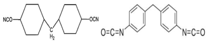 대표적인 aliphatic diisocyanate, aromatic diisocyanate
