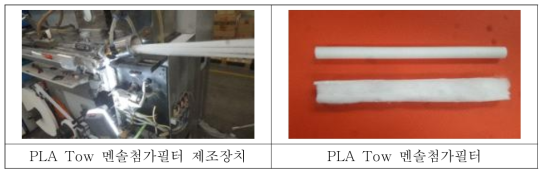 멘솔첨가필터 제조장치 및 PLA 멘솔첨가필터