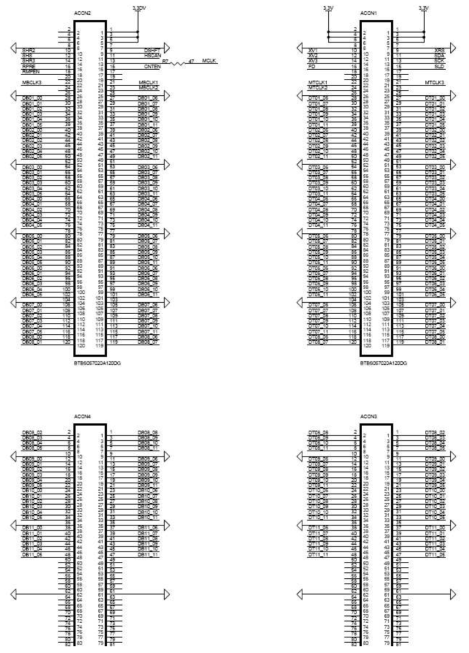 COB 회로도 중 120핀 커넥터 Block