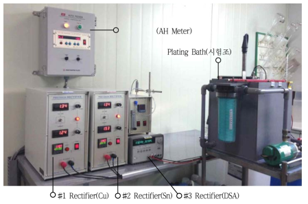 3전극 양극 시스템 시험 설비