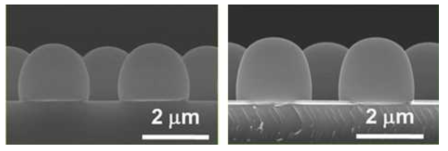 (좌) ALD 공정 전 (우) ALD 공정 후 샘플의 SEM 이미지