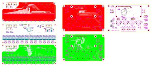 Sub Controller 및 Main Controller의 PCB artwork 이미지