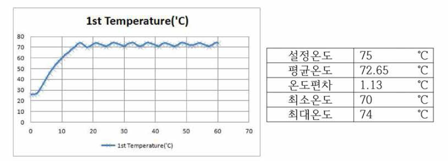 온도유지 파형 분석 그래프