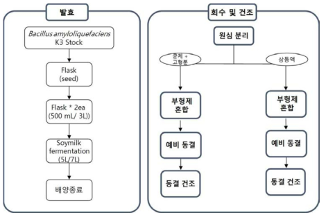 두유발효물 제조 공정도