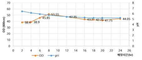 두유발효물 배양 그래프