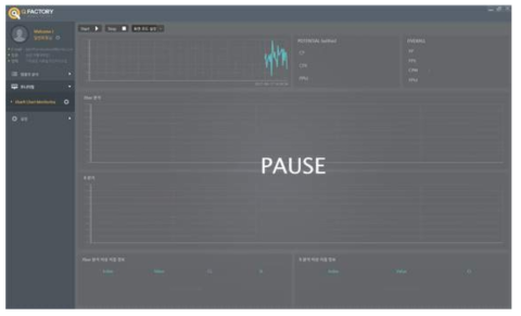 일시 중지된 모니터링 화면