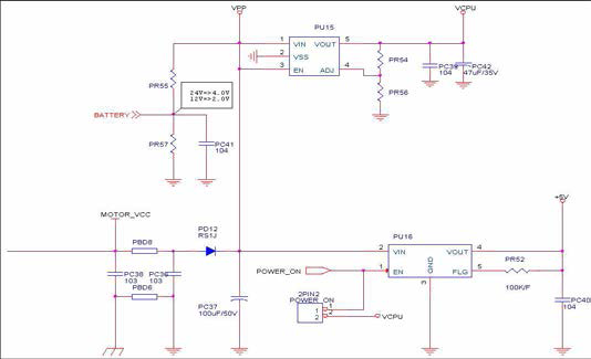 정전압 회로 +5V , CPU Vcc