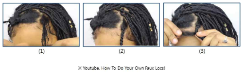 regular braid를 이용해 faux locs 스타일 만드는 방법 .