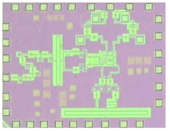 60 GHz Down-Conversion Mixer Chip Photo