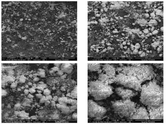 SEM and EDS analysis of Mn DUST