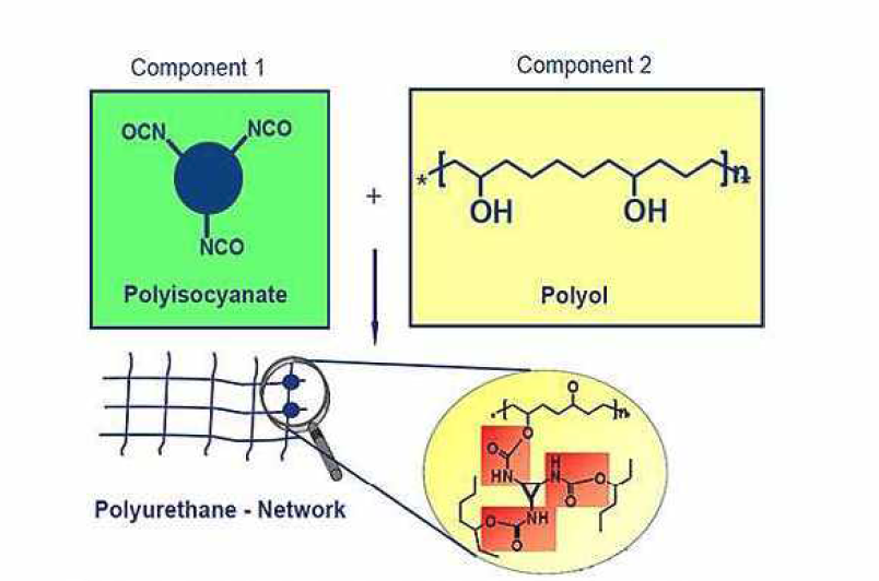 P o l y u r e t h a n e d i s p e r s i o n 과 H y d r o x y l g r o u p 의 화학반웅