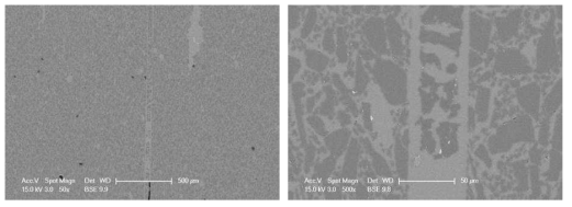The joint interlayer of RBSC joining with 1 paper at 1500℃