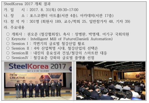 SteelKorea 2017 개최