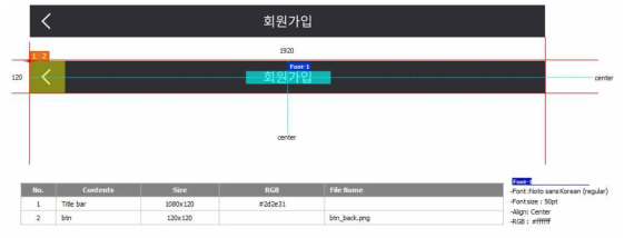 공통 타이틀바, 버튼 디자인 가이드 #1