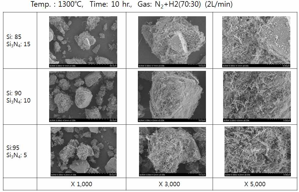 No.6 Temp.: 1300℃ Time : 10 hr. Gas: N2+H2 (70:30) (2L/min)