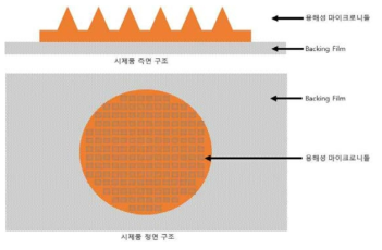 용해성 마이크로니들 시제품 구조