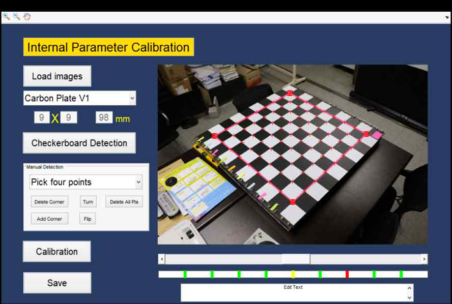 Use the manual-detection by pick four extreme corner points and determine the other corner by the number of squares on x and y axes