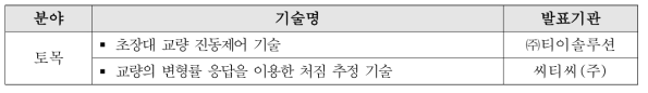 ‘한국시설안전공단 찾아가는 설명회’ 발표기술