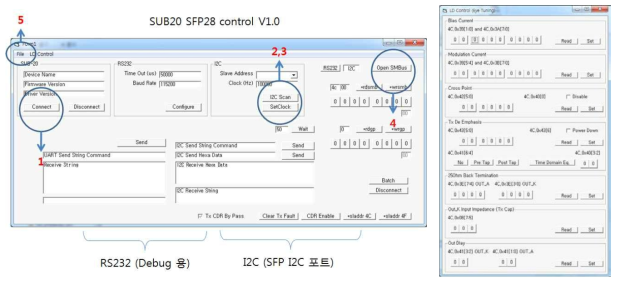 Visual Basic을 이용한 SFP28 트랜시버 컨트롤 GUI