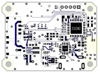 손목형 스마트 디바이스 PCB Top 패턴도