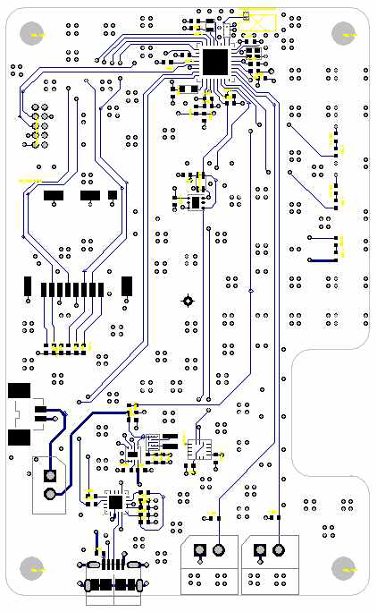 침대 부착형 스마트 디바이스 PCB Top 패턴도