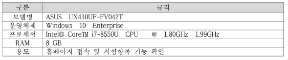 시험용 노트북