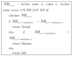 Malicious Code Analysis by Section Bayesian-based