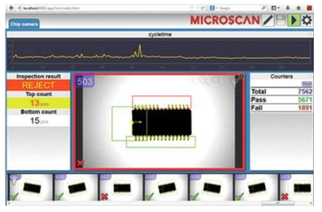 ‘Microscan’사 ‘AutoVISION’의 원격 모니터링 화면