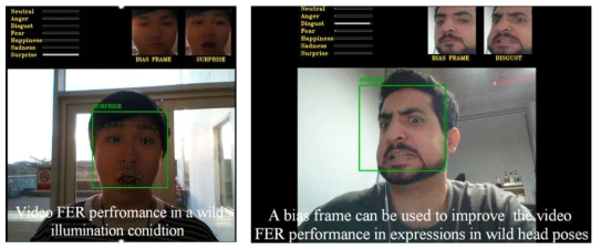 다양한 환경 (고개 움직임 및 조명의 변화)에서의 감성인식 실용화 기술