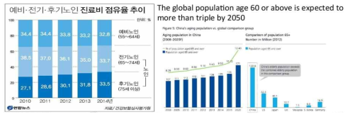 노인 인구 진료비 점유율 현황