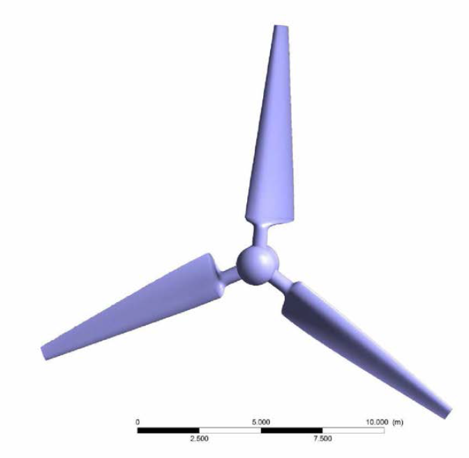 조류발전용 수평축 터빈 3-D 모델